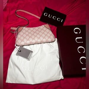 Gucci Pink Monogram Shoulder Bag